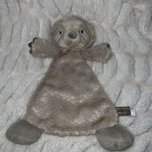 Demdaco Sloth Lovey Security‎ Blanket Toy Rattle Clutch Baby Plush - Picture 1 of 4